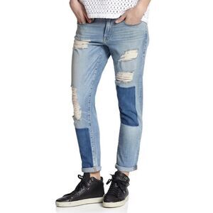 Frame Le Garçon Redlands Patchwork Jeans Size: 27